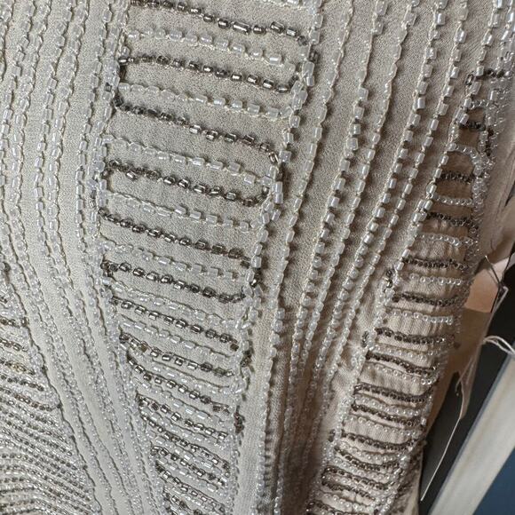 Paper Crane Anthropologie Women's sz Large Vintage Style Crop Sleeveless Beaded - Picture 3 of 10